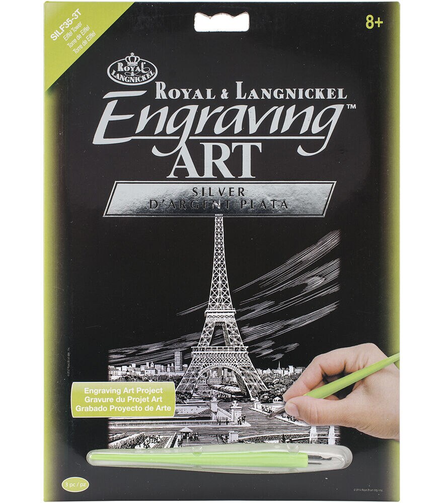 Foil Engraving Art Kits 8''x10'', Eiffel Tower, swatch, image 7