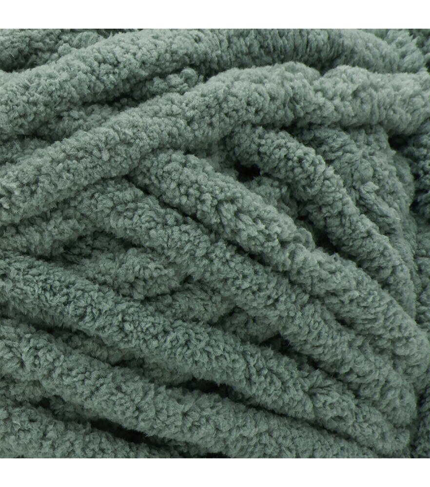 Bernat Blanket Extra 97yds Jumbo Polyester Yarn, Smoky Green, swatch, image 9