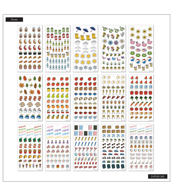 1383pc All the Things Happy Planner Stickers, , hi-res, image 2