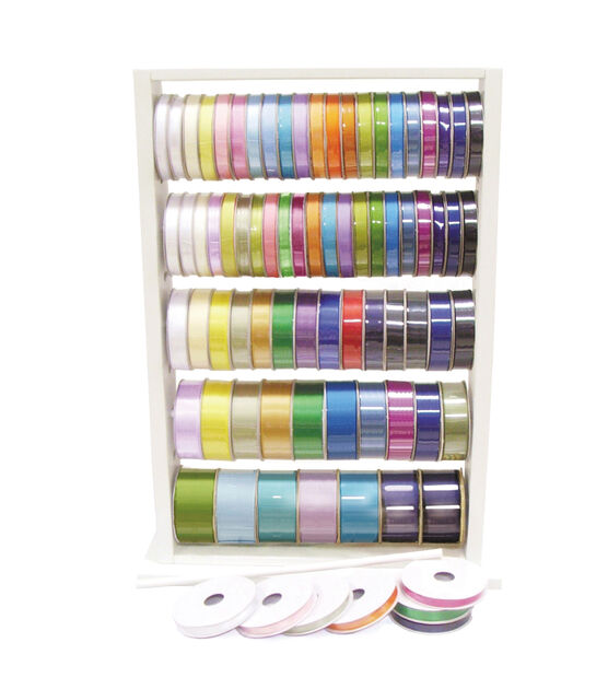 Wall Mount Acrylic Ribbon Storage Rack Organizer Box