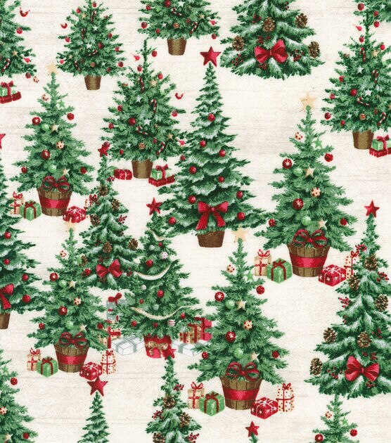 Robert Kaufman Trees & Presents Christmas Cotton Fabric