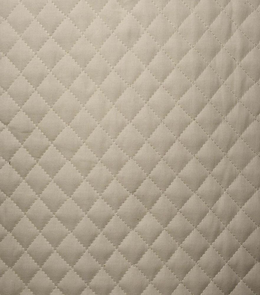 Diamond Solids Double Faced Pre Quilted Cotton Fabric, Tan, swatch