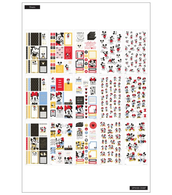 Disney Happy Planner Mickey & Friends Squad Value Pack Stickers 60 Sheets New