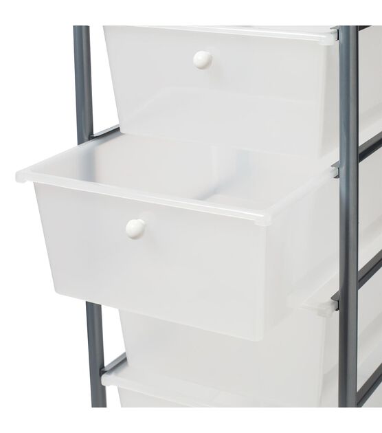  Rolling 5 Drawers Storage Cabinet Plastic Storage