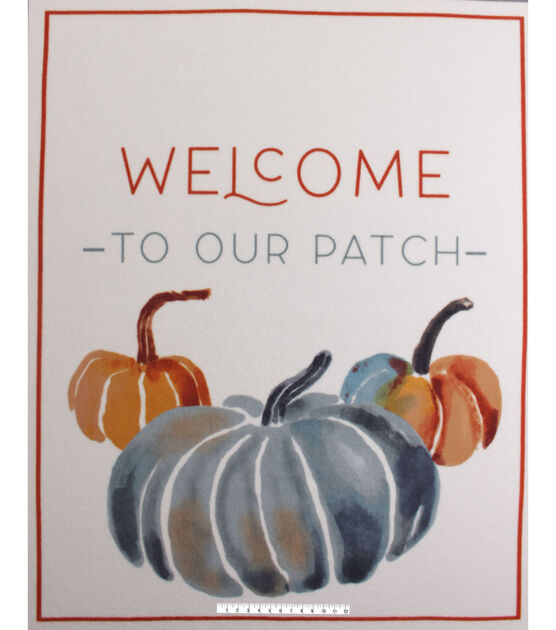 72" Wide Welcome to Our Patch & Pumpkins No Sew Fleece Blanket, , hi-res, image 3