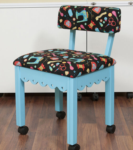 Arrow Sewing and Craft Chair with Storage, Portable, Multiple