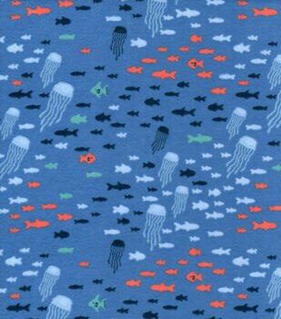 Whales Ocean Nursery Flannel Fabric