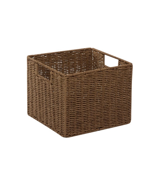 Honey Can Do 12" x 13" Brown Paper Rope Storage Basket