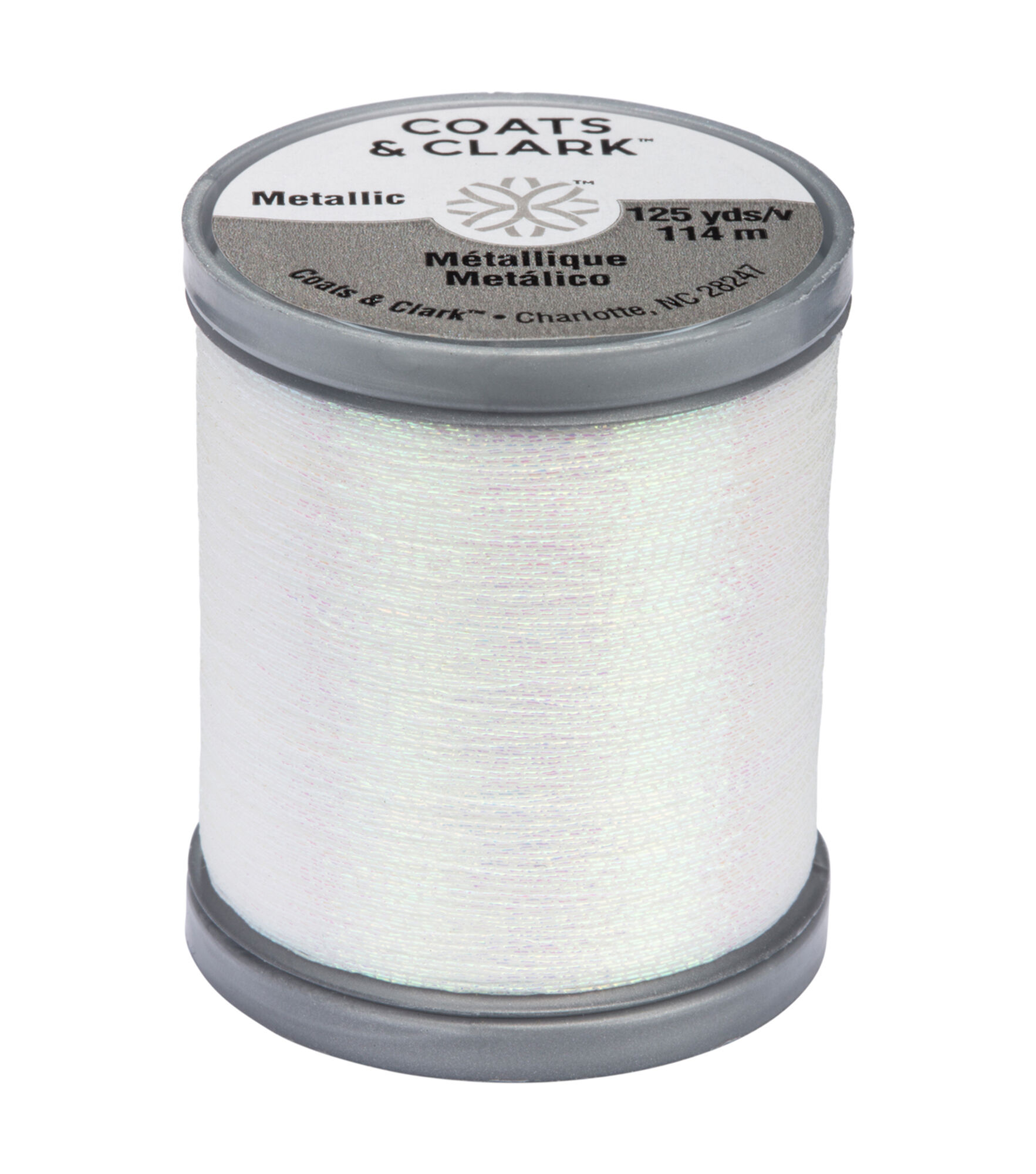 Coats & Clark 125yd 40wt Metallic Thread, Pearl, hi-res