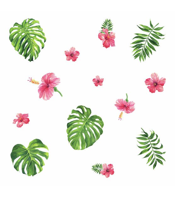 RoomMates Wall Decals Tropical Hibiscus Flower, , hi-res, image 2