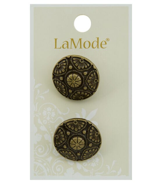 1 1/8 Tonal Brown Buttons, LaMode