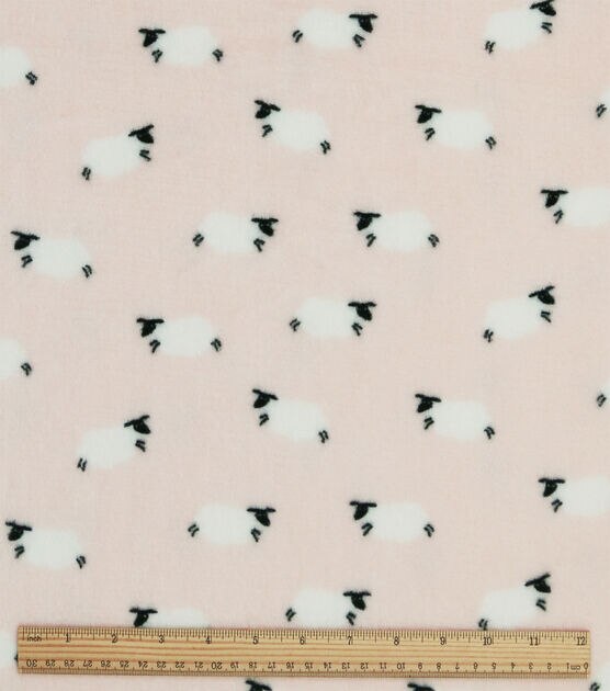 Counting Sheep On Pink Sew Lush Fleece Fabric, , hi-res, image 3