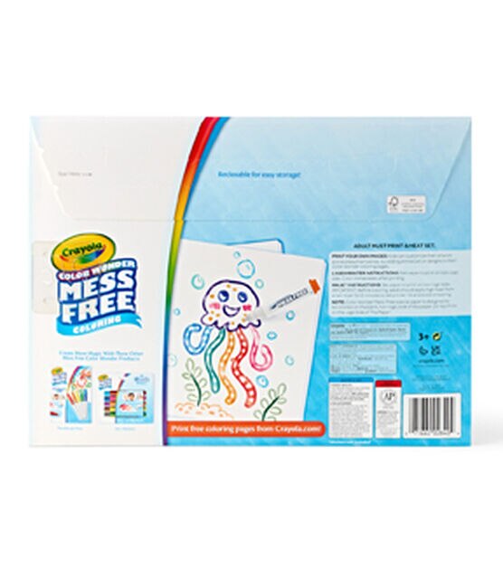 Crayola 50 Sheet Wonder Mess Free Blank Coloring Book Refill Pages, , hi-res, image 7