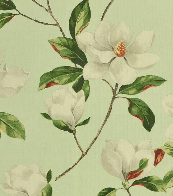Covington Magnolia 20  Mint Cotton Linen Blend Fabric, , hi-res, image 3