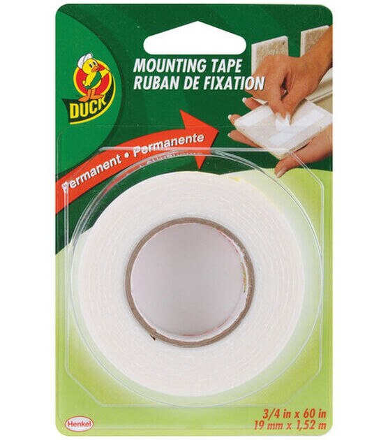 Duck 3/4"x60" Double Sided Mounting Tape Permanent