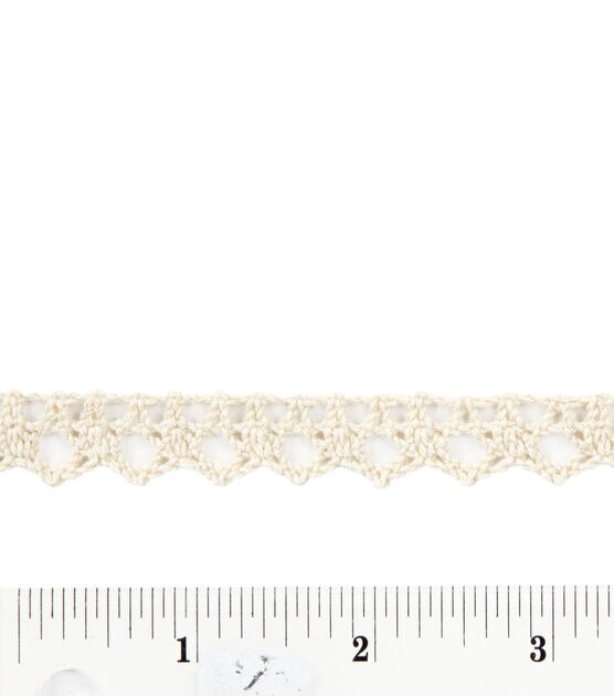 Simplicity Wide Cluny Edge Cotton Trim 0.5'' Natural