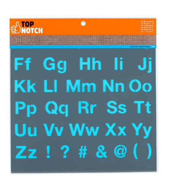 12 Alphabet Stencil Kit - 1/16