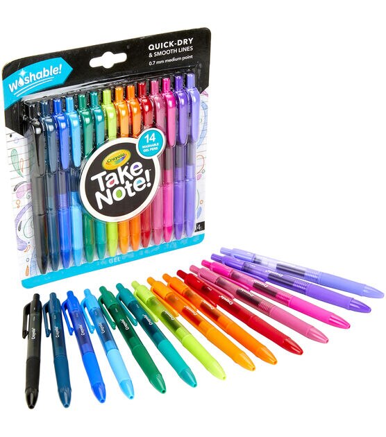 Crayola Take Note! Washable Gel Pens 14 Pkg, , hi-res, image 2