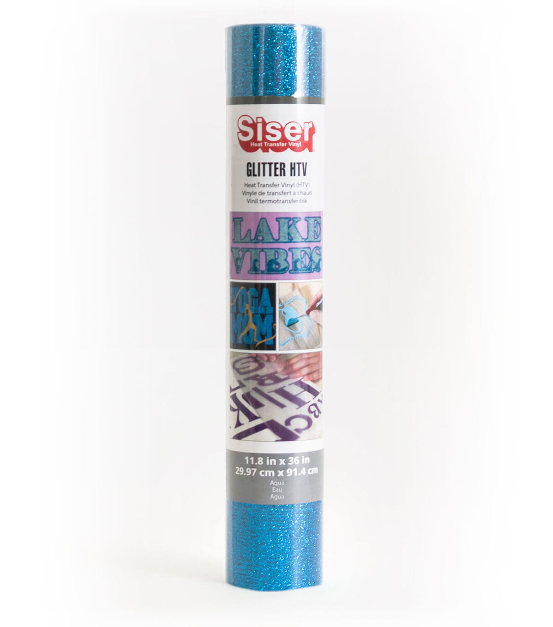 Silver Siser Glitter Heat Transfer Vinyl (HTV) (Bulk Rolls)