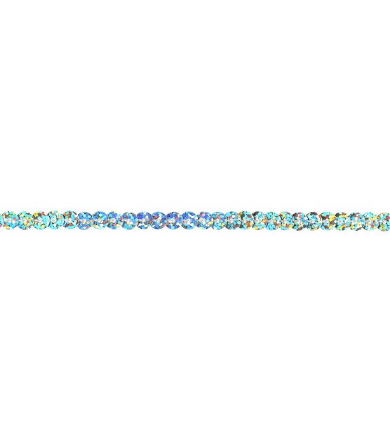 Holographic Silver Single Sequin Trim, , hi-res, image 2