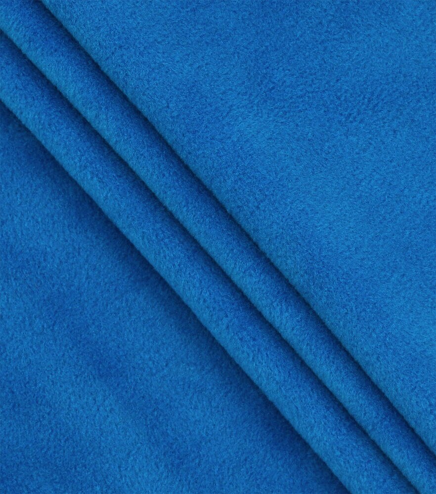 Luxe Fleece Fabric Solids, Blue, swatch, image 15