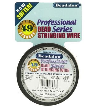 Stainless Steel 49 strand Bright Cable 10yds with 10 crimps select size 