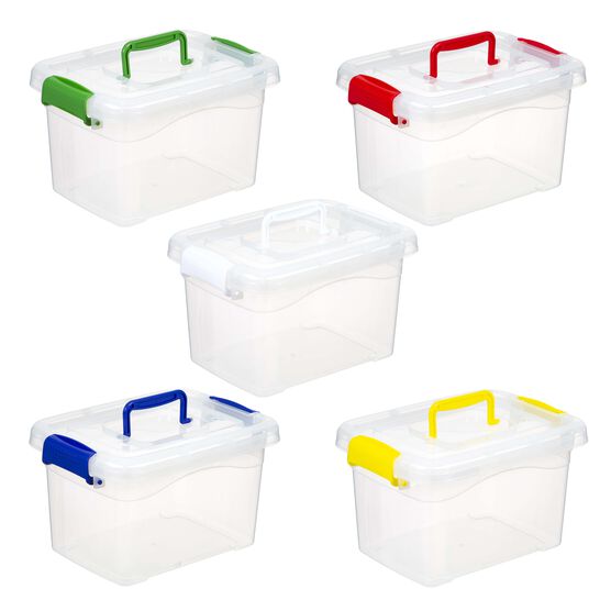 Clear Small Storage Boxes & Lids, 6.5 x 3 Inches, 3 Pack