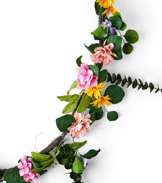 72" Spring Peony & Daisy Garland by Bloom Room, , hi-res, image 2