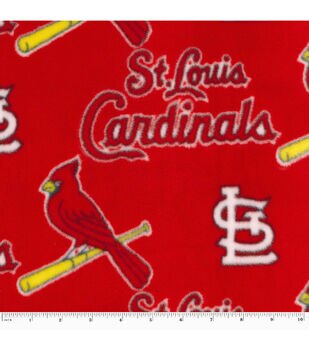 MLB St Louis Cardinals Blue Fleece Fabric by the Yard 6517 B 