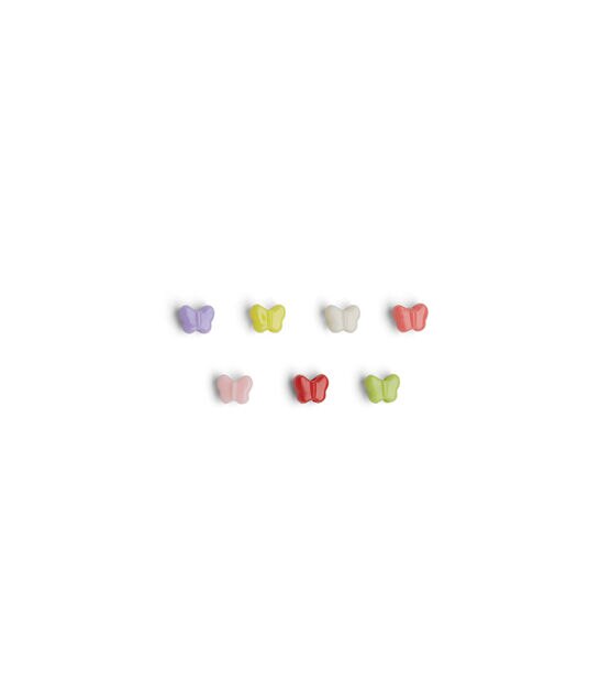 Butterfly Pony Beads for Crafts, Multicolor, Cute Butterfly Beads