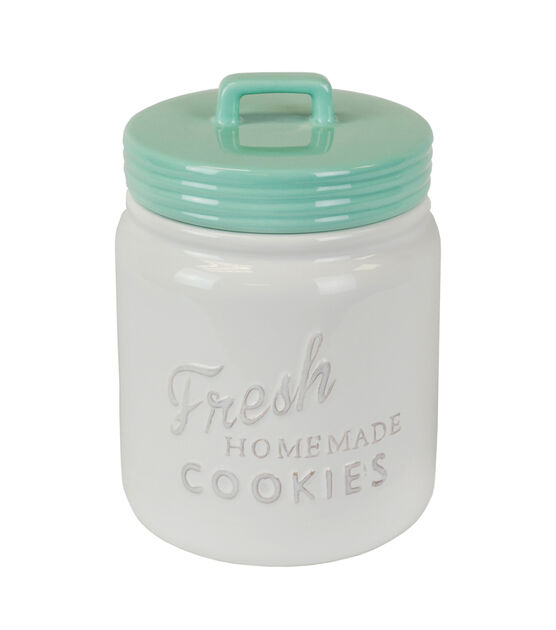 Design Imports Ceramic Cookie Jar Aqua