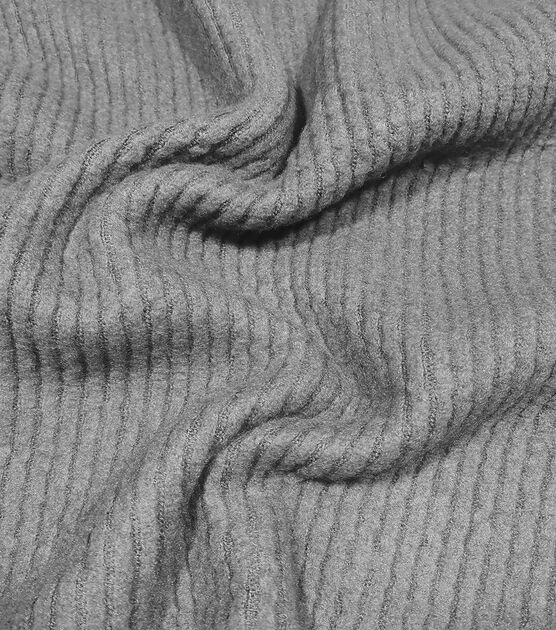 Solid Cozy Ribbed Knit Fabric