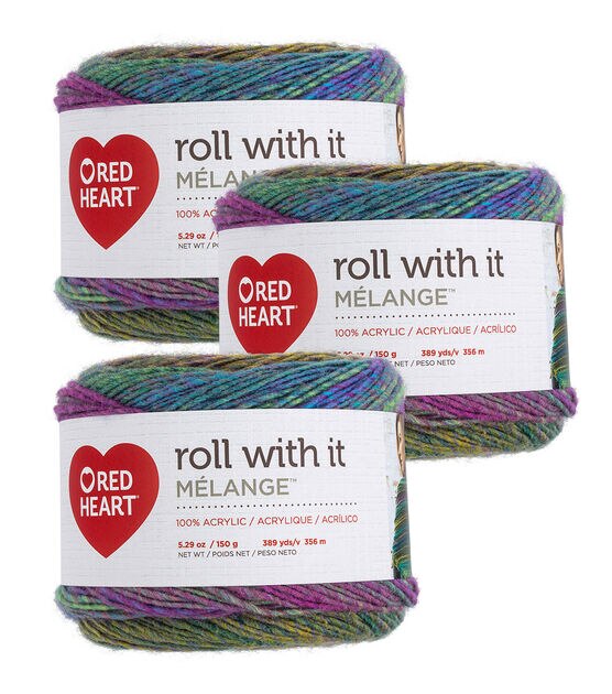 Yarn Review: Red Heart Roll With It Melange 