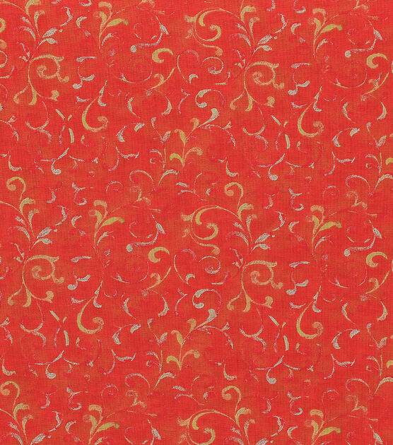 Swirls on Red Quilt Cotton Fabric by Keepsake Calico, , hi-res, image 2