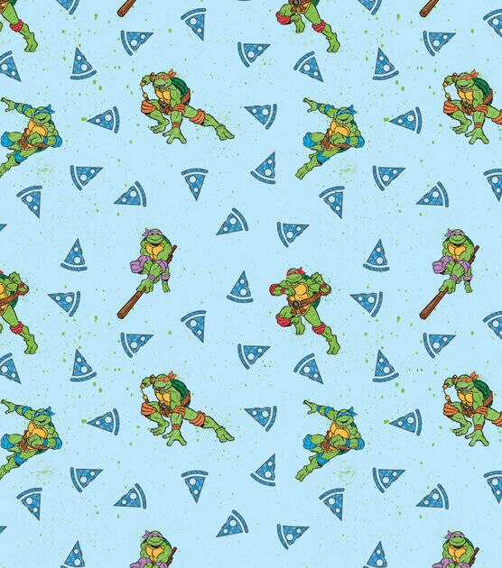 Teenage Mutant Ninja Turtles Pizza Paint Splatter Fleece Fabric, , hi-res, image 2