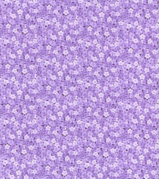 Purple Mini Floral Cotton Fabric by Keepsake Calico