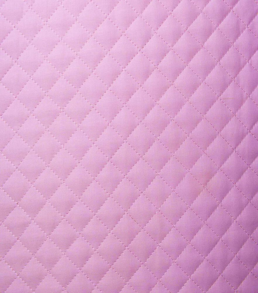 Diamond Solids Double Faced Pre Quilted Cotton Fabric, Pink, swatch