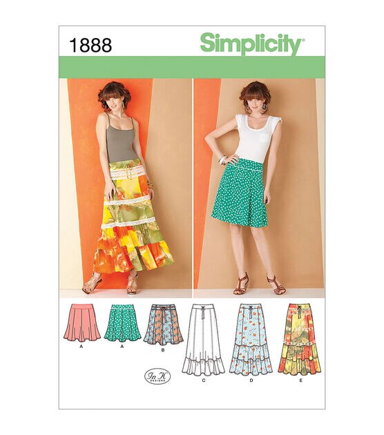 Simplicity Patterns Us1888U5 Simplicity Misses Skirts Pants 16 18 20 22 ...