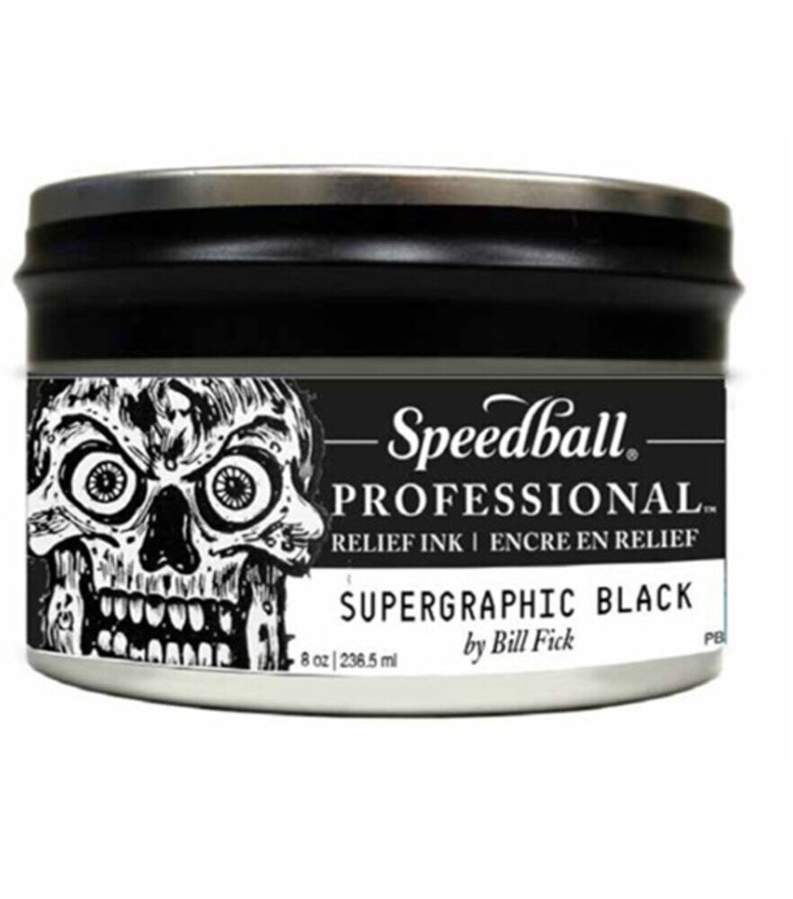 Speedball Professional Relief Ink 8 oz., Supergraphic Black, swatch