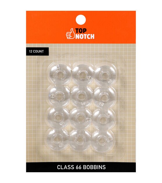 Singer Class 66 Bobbins, Transparent- 4 Count