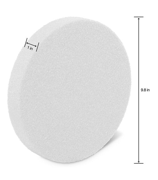 White Styrofoam Foam Disc - 8