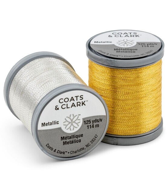 Coats & Clark Metallic Gold Embroidery Thread, 200 Yards 
