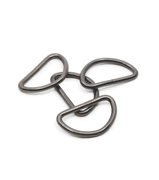 1 inch Brass-Plated Steel D Rings RNG105, Brettuns Village