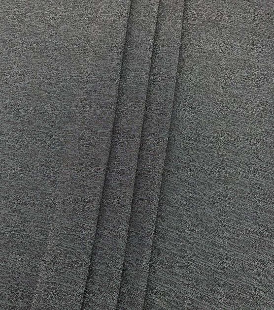 Metallic Stretch Poly Lurex Knit - Silver/Black - Fabric by the Yard