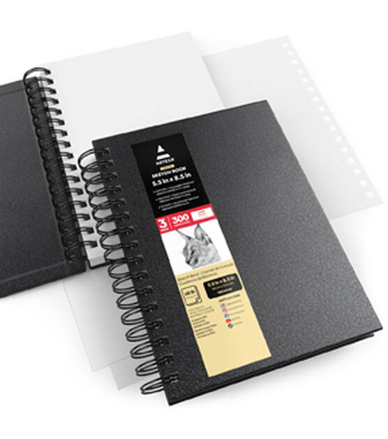 Arteza Premium Sketchbook 5.5X8.5 3pk, , hi-res, image 5