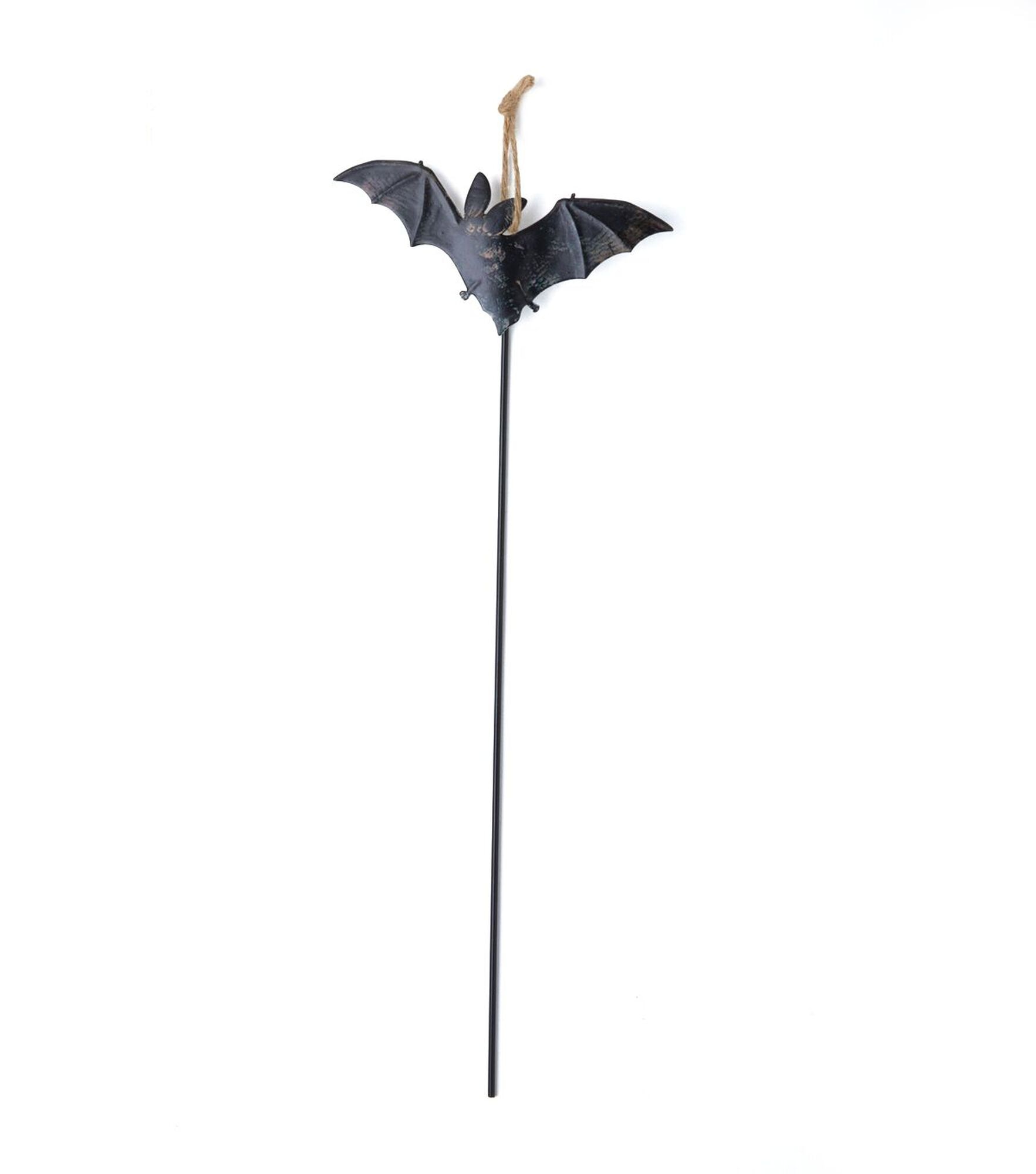 16" Halloween Iron Mini Yard Stake by Place & Time, Bat, hi-res