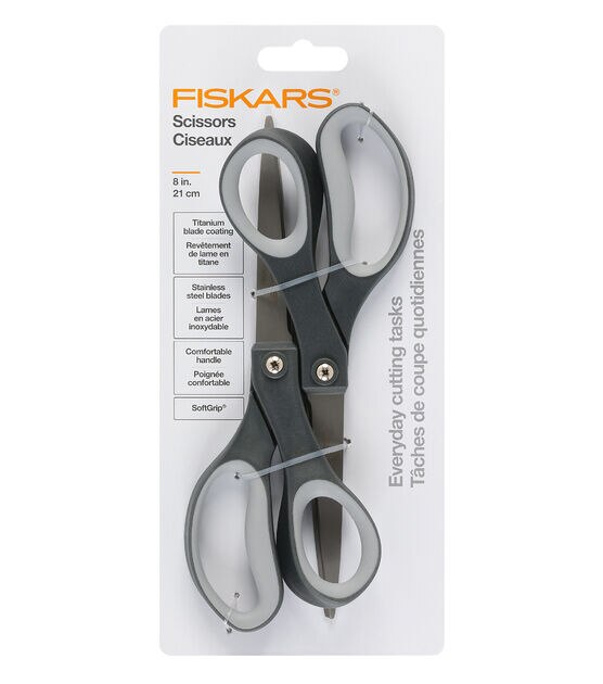 Fiskars 8 Softgrip Teacher Scissors, Blue