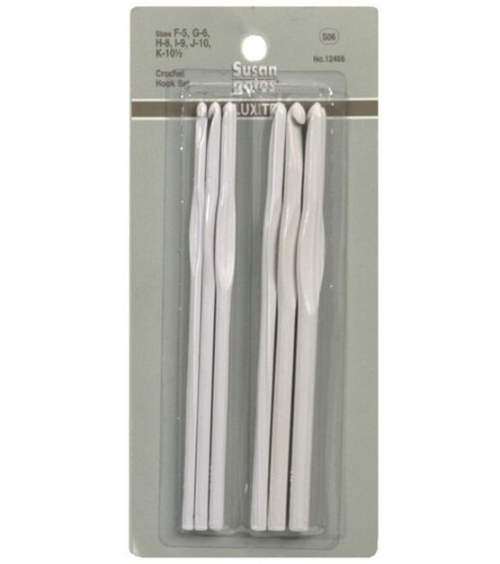 Susan Bates Luxite Plastic Crochet Hook Set