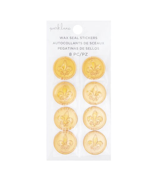NOBLE GOLD Set of 18 Wax Seal Stickers,Three-dimensional stamp
