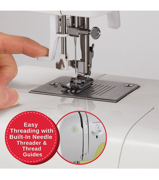  SINGER  Simple 3232 Sewing Machine with Built-In Needle  Threader, & 110 Stitch Applications- Perfect for Beginners - Sewing Made  Easy, White